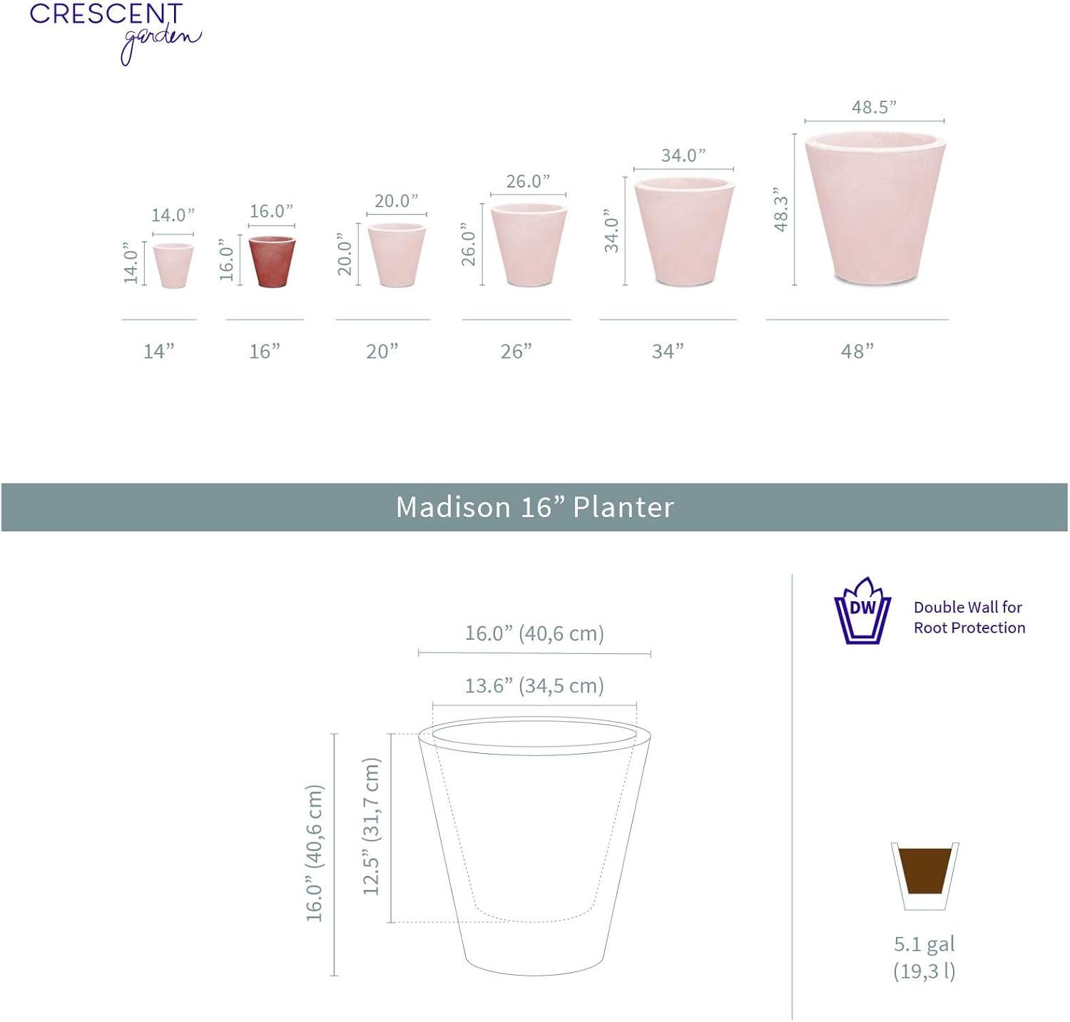 Madison Indoor/Outdoor Modern Round Planter