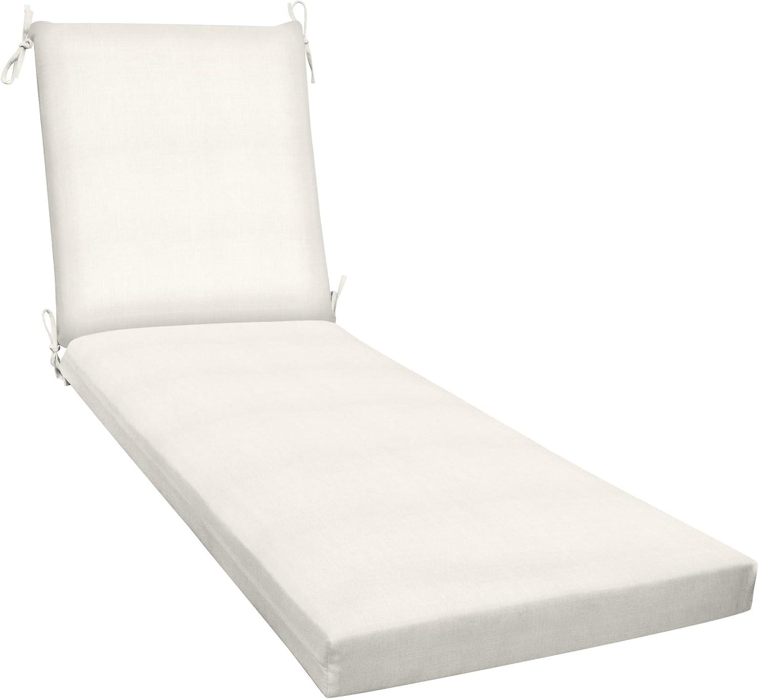Honeycomb Outdoor Chaise Lounge Cushion - Textured Solid Bone