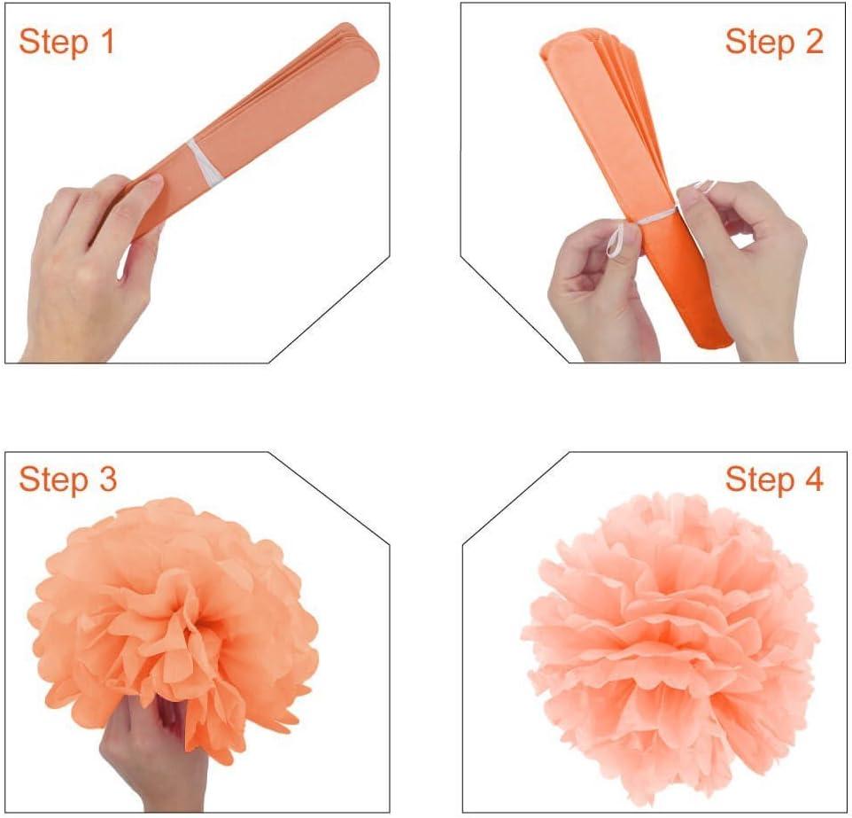 43pcs Party Decorations Set, YPF5 Paper Lanterns Balloons Tassels Hanging Garland Banner Tissue Pom Poms Flowers Clover Garland Paper Garland for Baby Shower Bridal Birthday Christmas Events