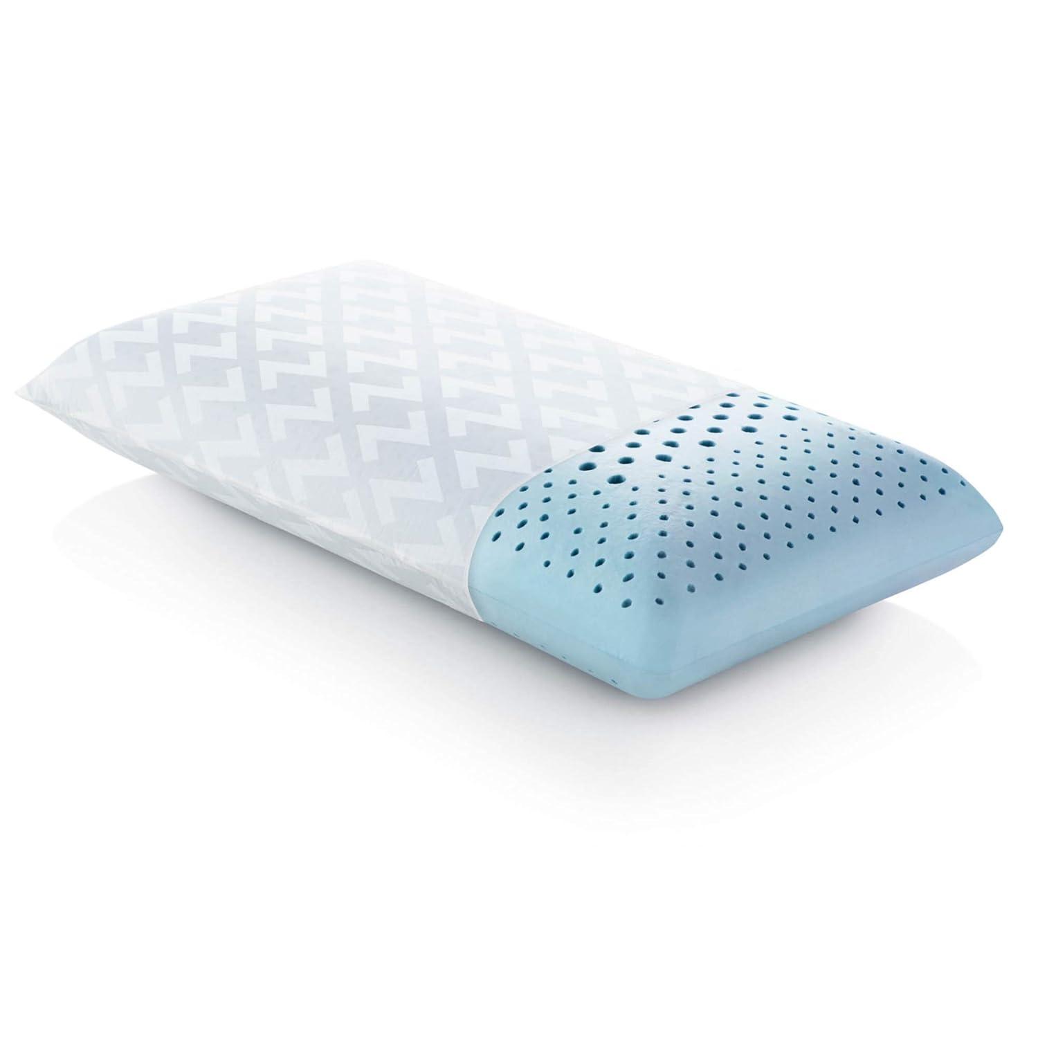 King Size Blue Gel Memory Foam Pillow with Breathable Cover