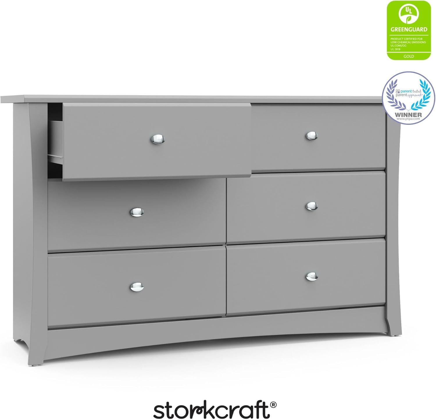 Crescent 6 Drawer Double Dresser