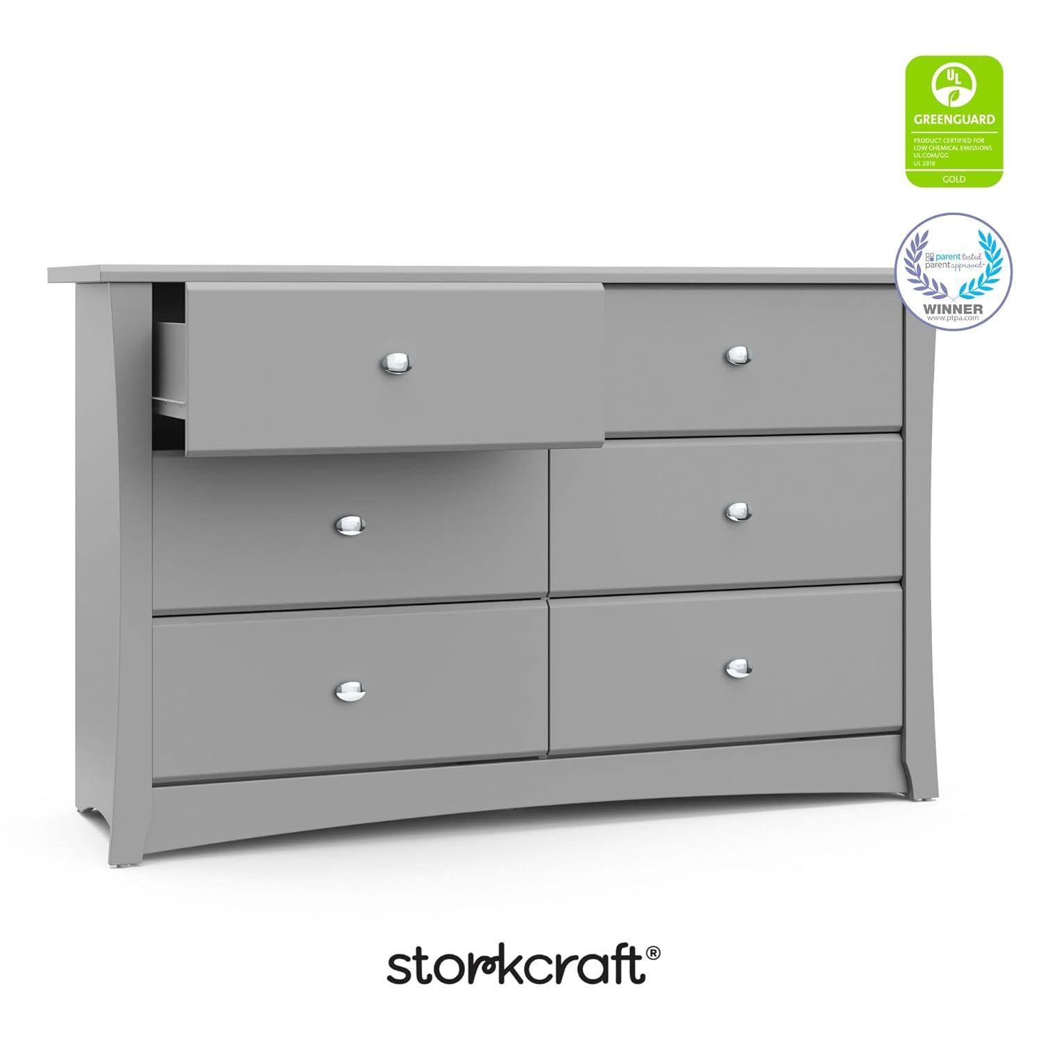 Crescent 6 Drawer Double Dresser