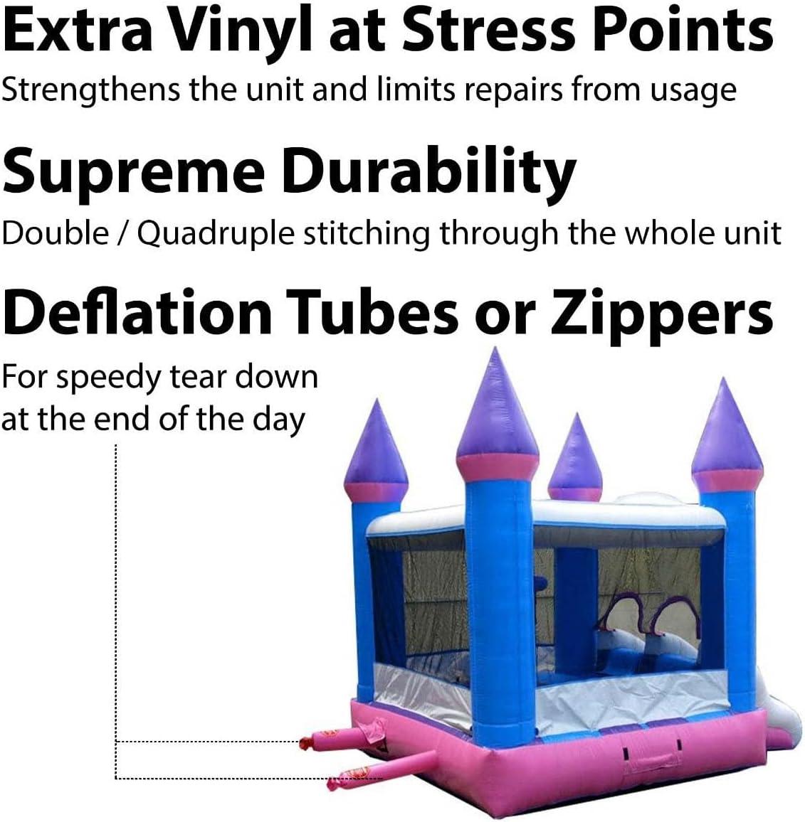 Pogo Bounce House Crossover Bounce House with Slide, Dual Slide with Blower