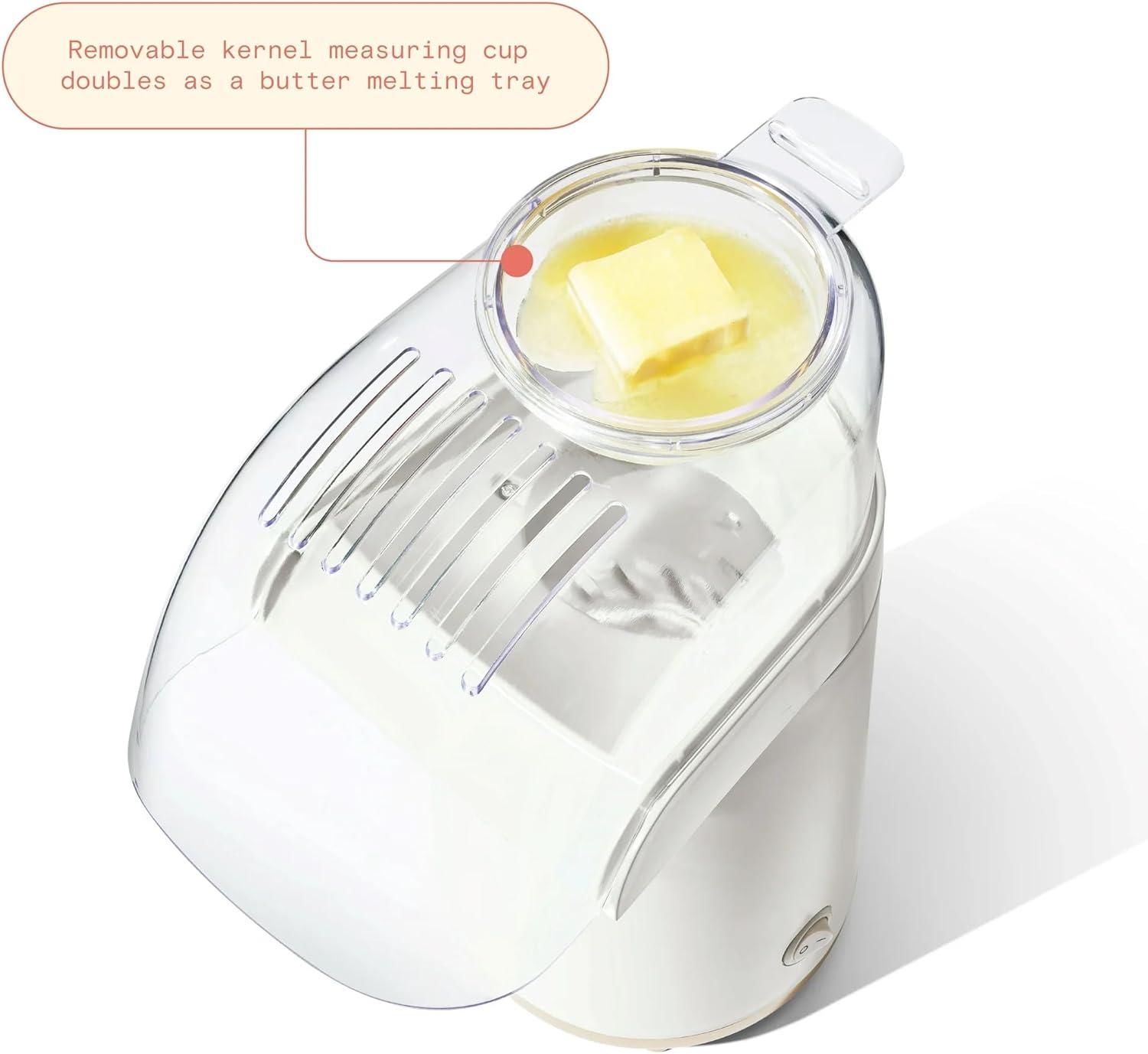 Beautiful 16 Cup Hot Air Electric Popcorn Maker, White Icing by Drew Barrymore