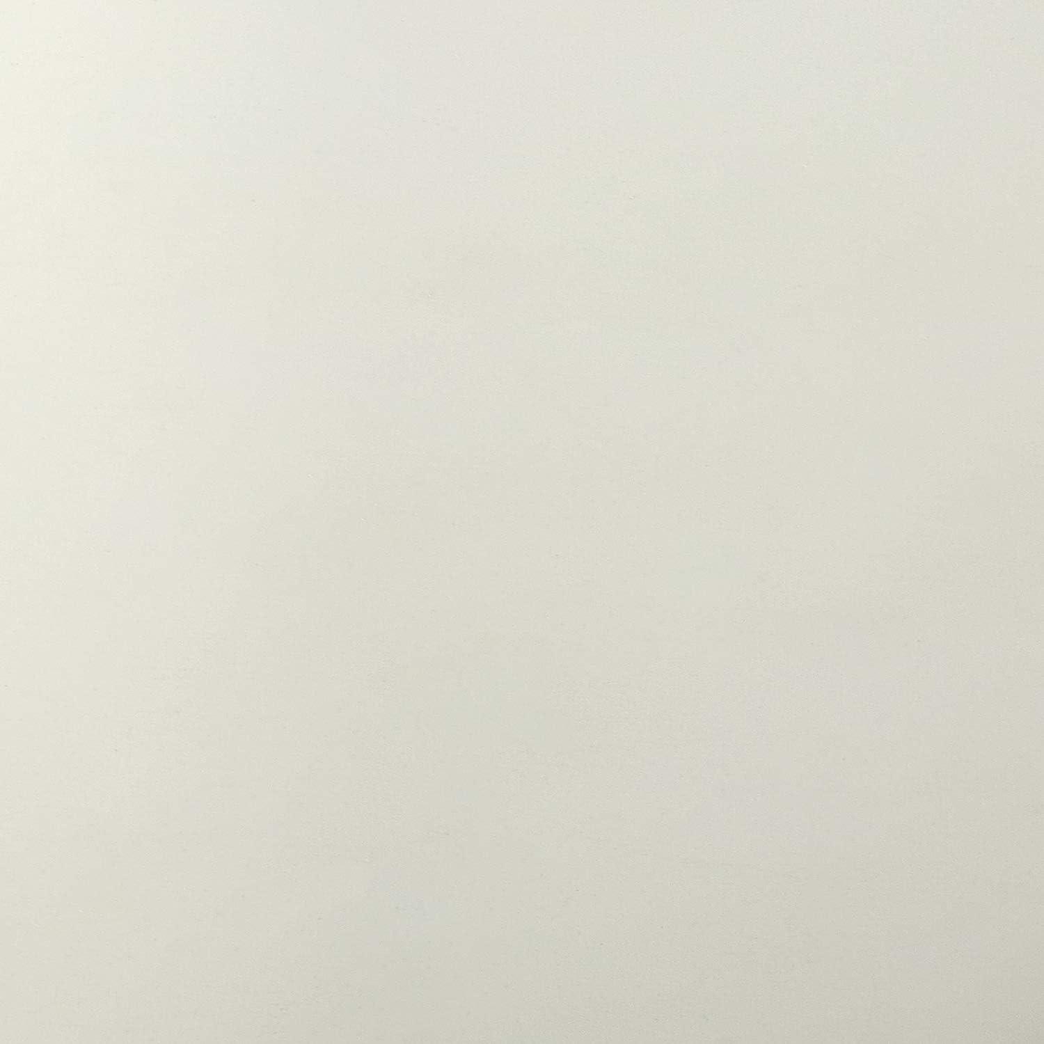 Queen Off-White Pine Wood Platform Bed with Slatted Headboard