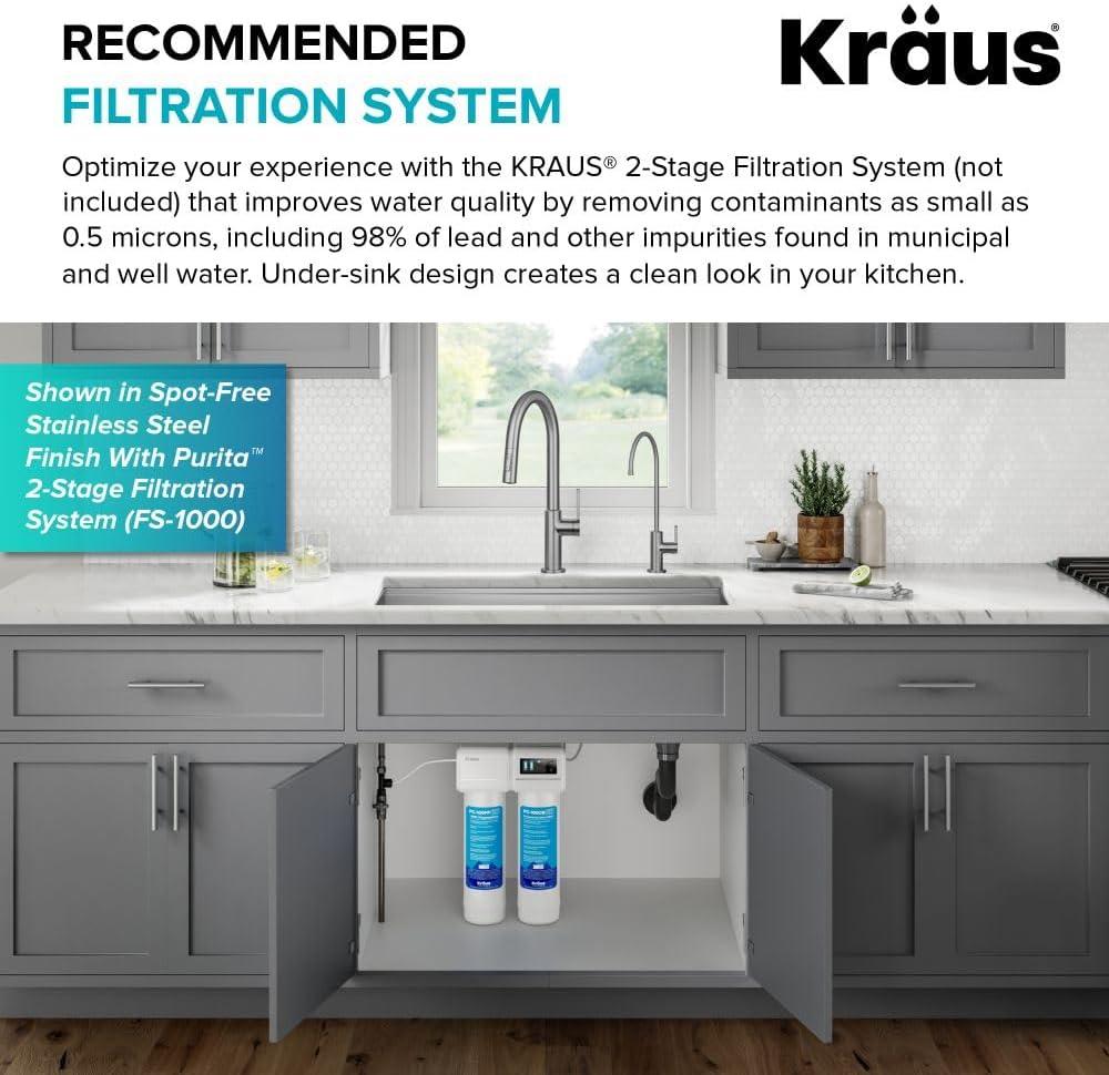 KRAUS Oletto Single Handle Drinking Water Filter Faucet for Reverse Osmosis