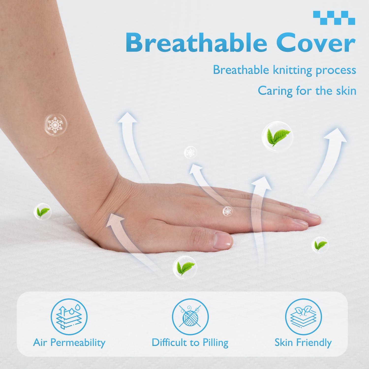 FDW 8 inch California King Mattress Gel Memory Foam Mattress for Cool Sleep & Pressure Relief/CertiPUR-US Certified/Bed-in-a-Box,California King