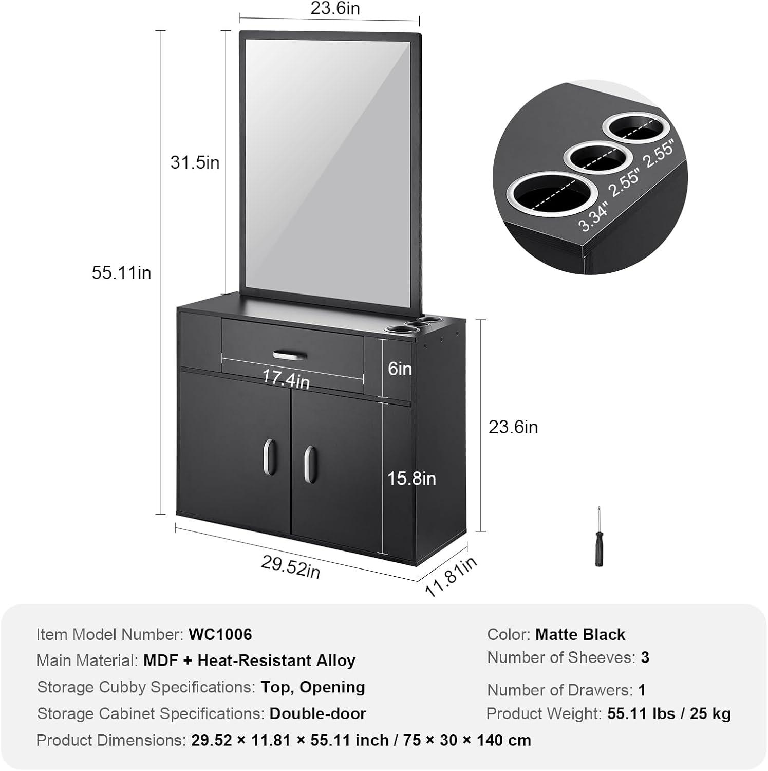 VEVOR Medium Density Fiberboard (MDF) Hair Tool Holder