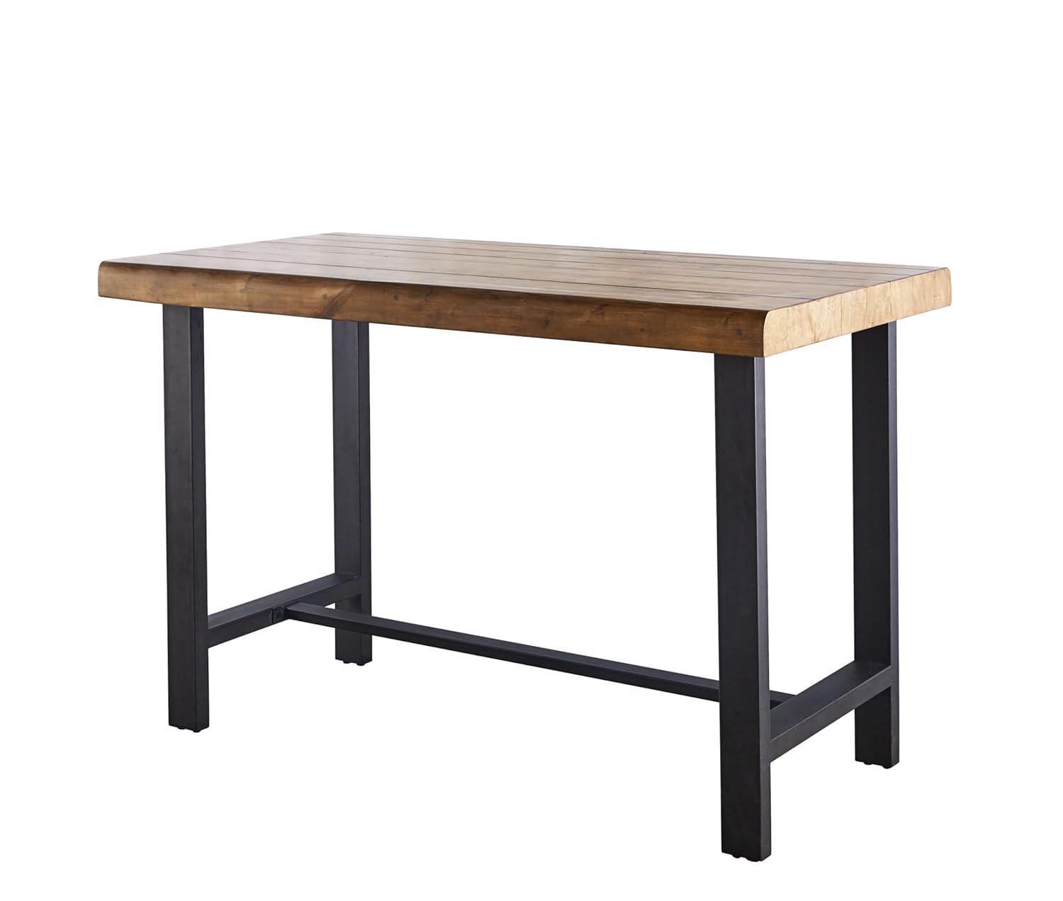 Steve Silver Co. Landon Counter Table Light Brown : Contemporary 4-Seat, Iron Frame, Wood Veneer, 38" Height