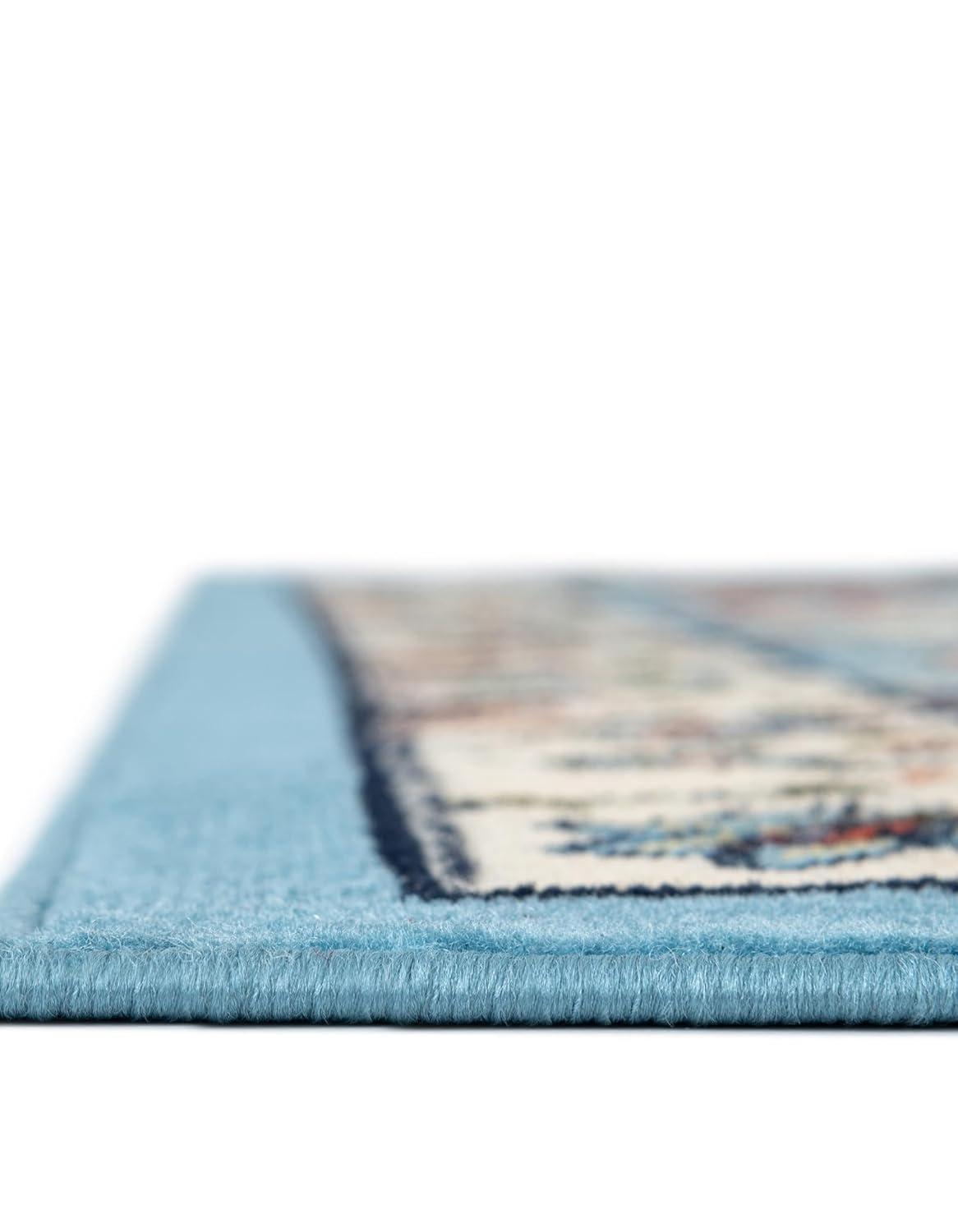 Unique Loom 5' 3 x 8' 0 Blue Espahan Cape Cod Area Rug