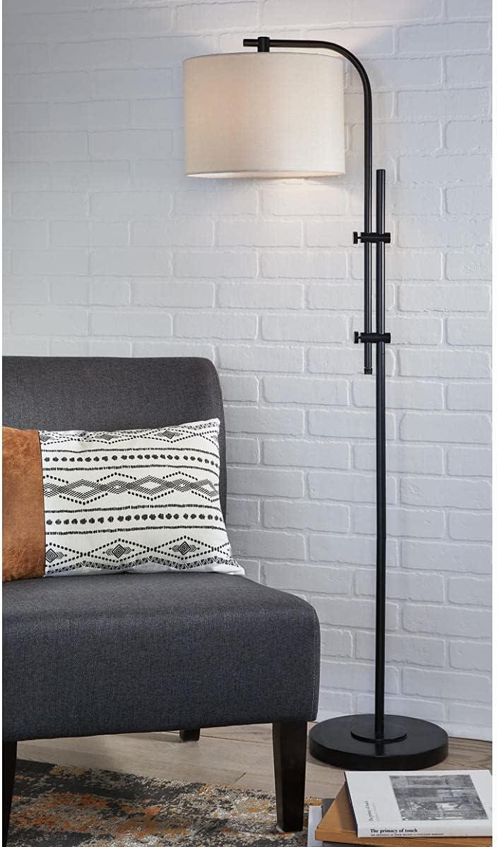 Baronvale 60" Contemporary Black Metal Adjustable Floor Lamp