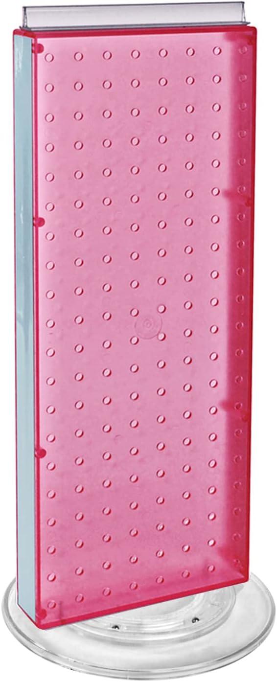 Azar Displays 700508-PNK Revolving 8"W x 20.625"H Pegboard Counter Display