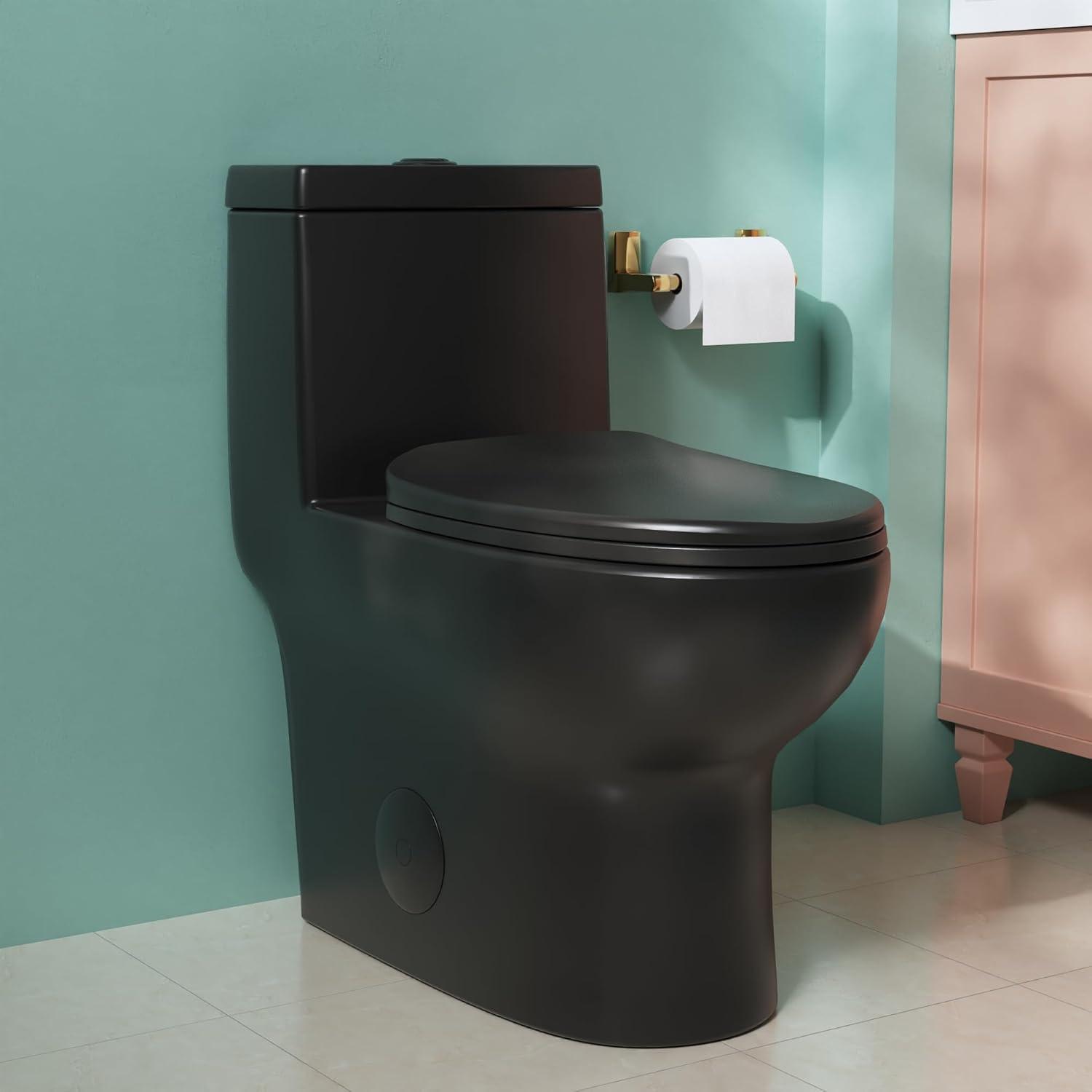 Ally Standard Bathroom Toielt, Modern Toilet with Comfort Chair Height Floor Mounted(Seat Included)