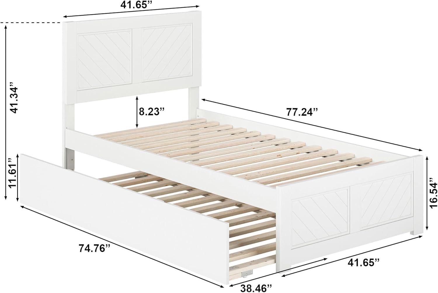 AFI Canyon Walnut Solid Wood Platform Bed with Matching Footboard & Twin-XL Trundle, King