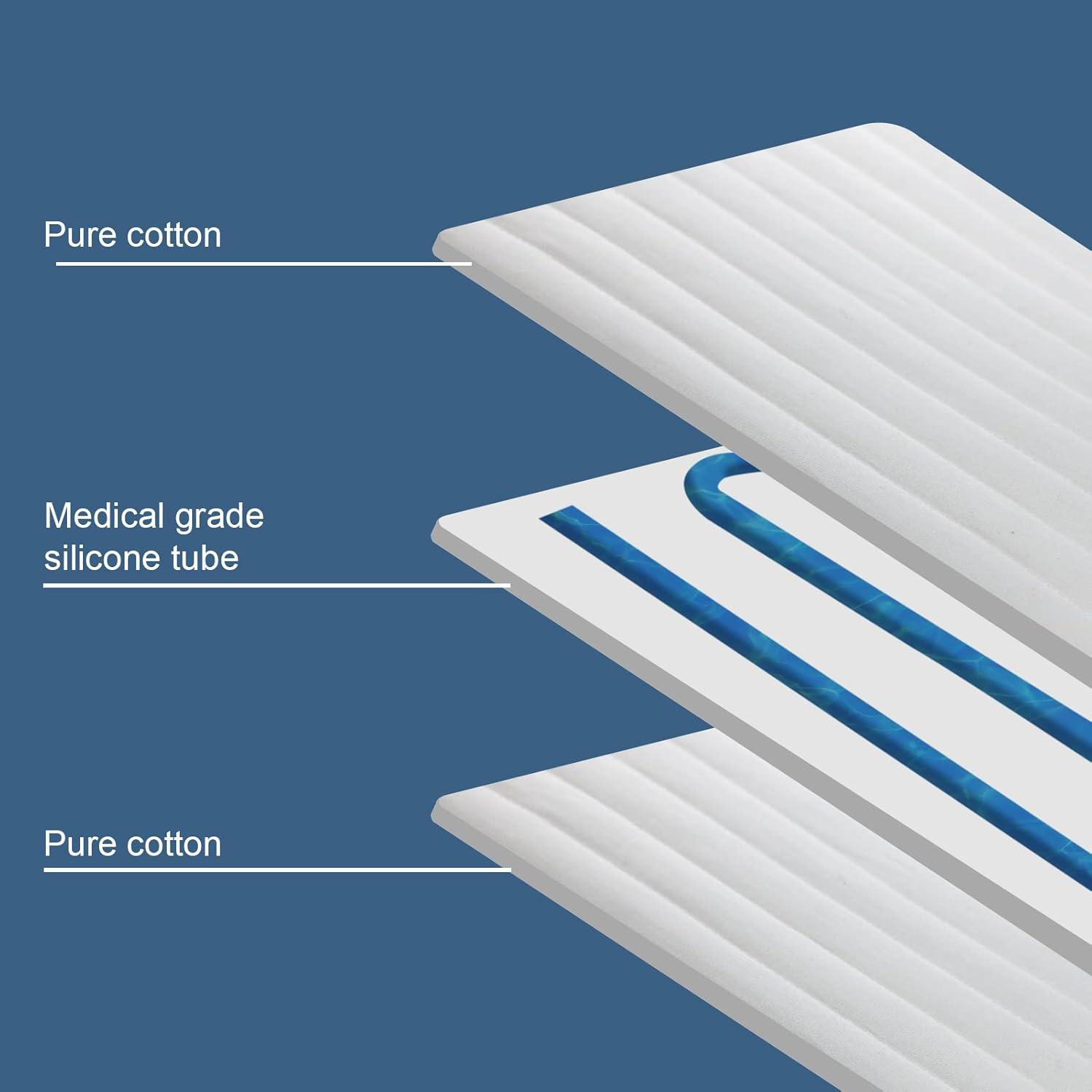 2024 Updated Mattress Cooling Pad for Night Sweats, Water Cooling System Ideal for Hot Sleepers, 100% Cotton, 75” L x 39” W