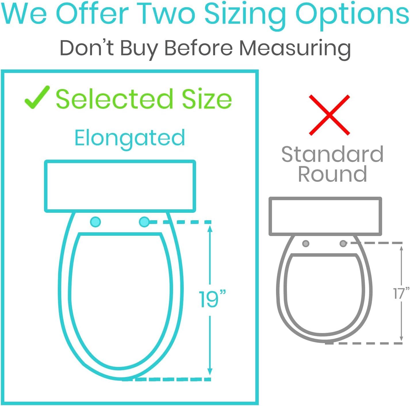 Vive Raised Toilet Seat with Handles, 3.5" Toilet Seat Riser with Arms, Elongated, Weight Capacity 300lbs