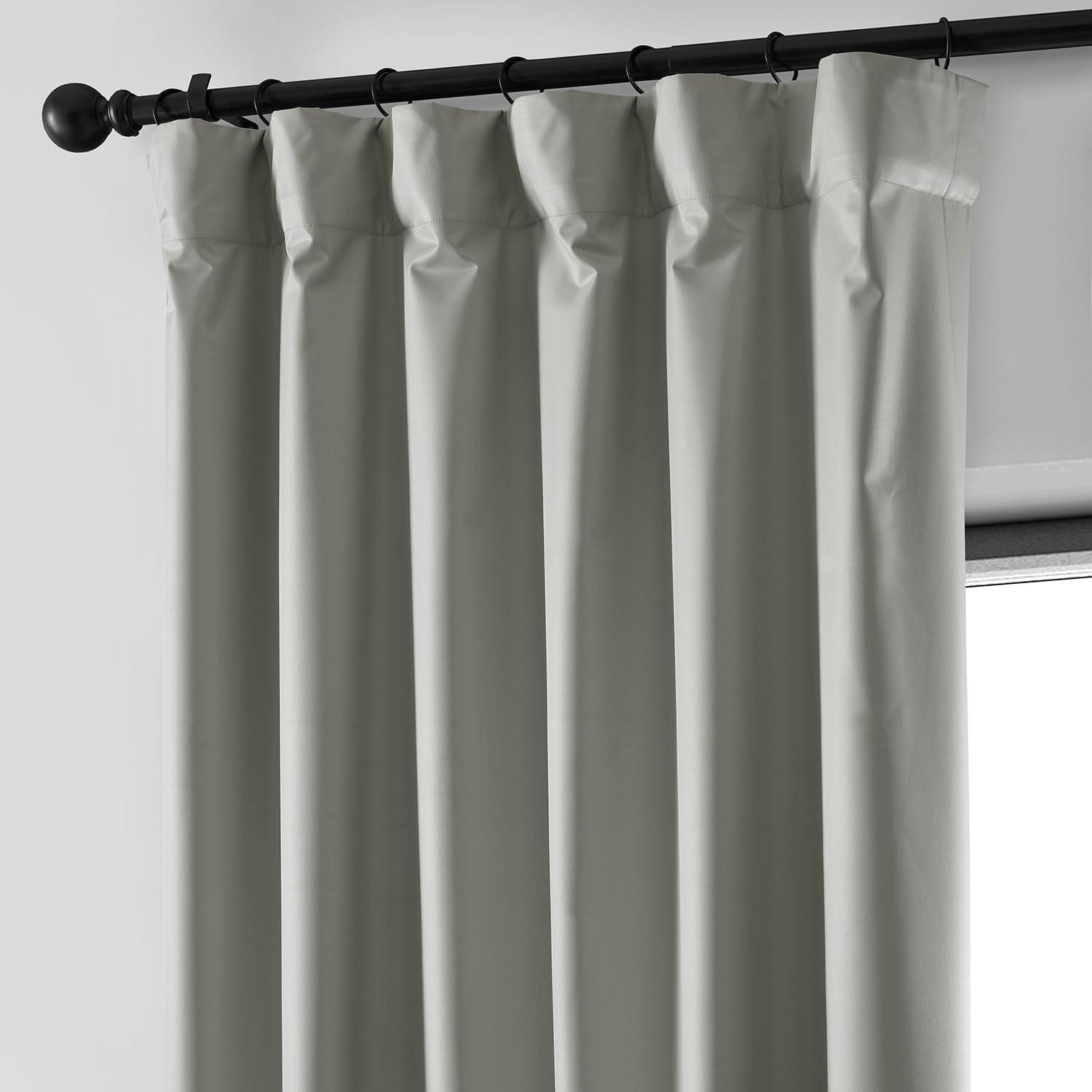 Greige Velvet Blackout Energy-Efficient Drape Panel