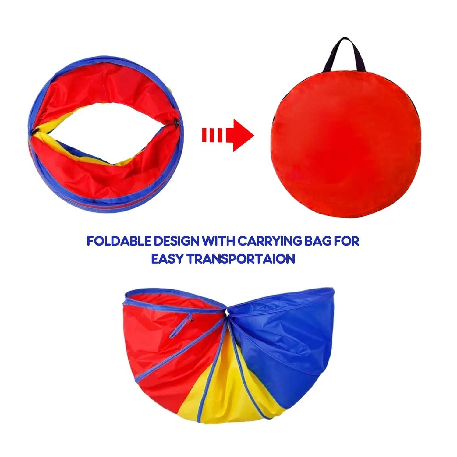 Kids Play Tunnel for Toddlers, Pop Up Crawl Through Tunnel Play Tent for Baby Infant Children or Dog, Kids Tunnel Toys or Gift Indoor & Outdoor (Classic Crawling Tunnel)