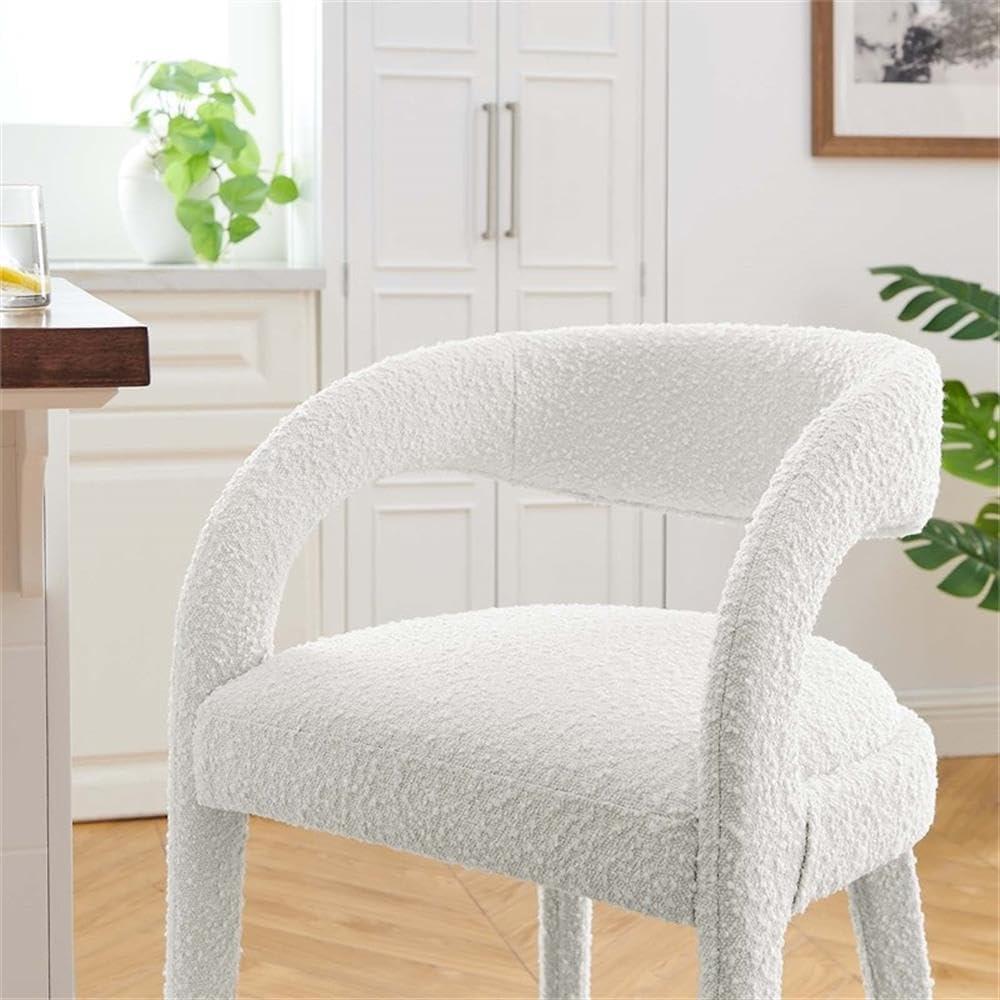 Modway Pinnacle Boucle Upholstered Counter Stool Set of Two