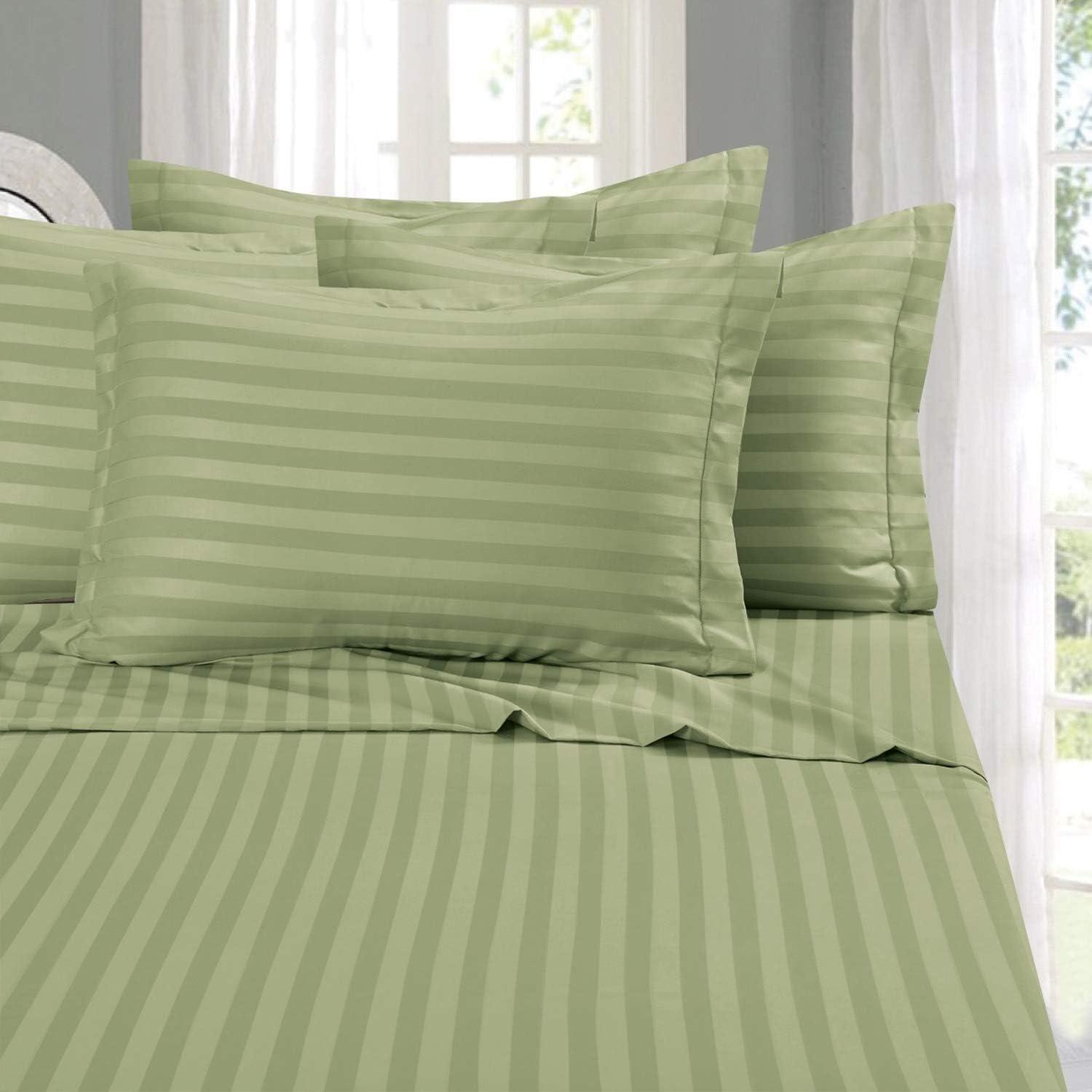 Microfiber Percale Striped Sheet Set