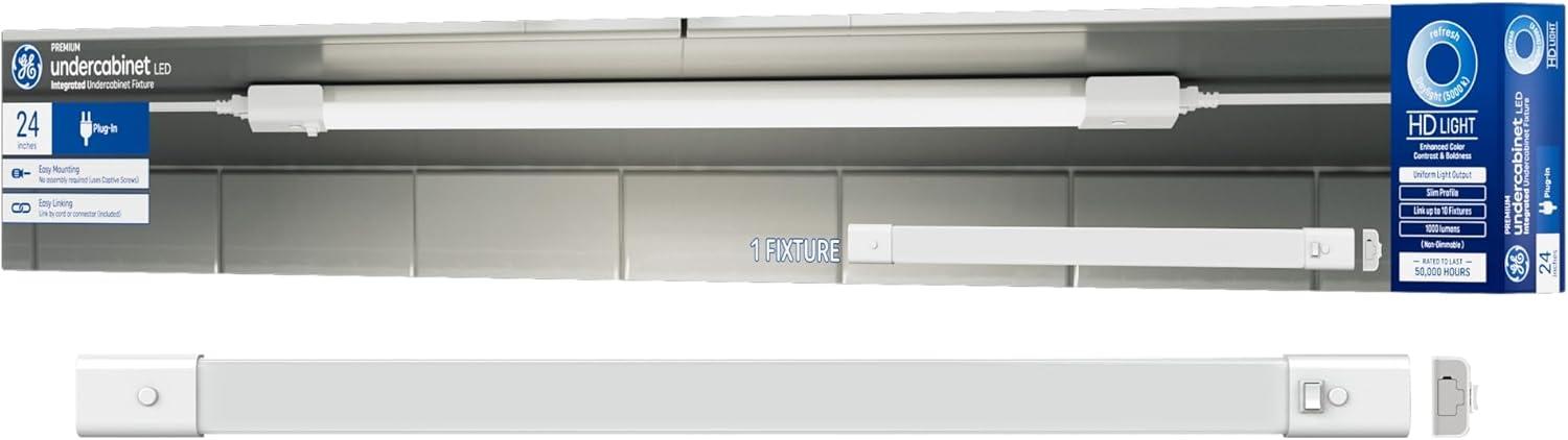 GE Household Lighting Undercab Refresh Direct Wire and Plug-In 24" Linkable Fixture