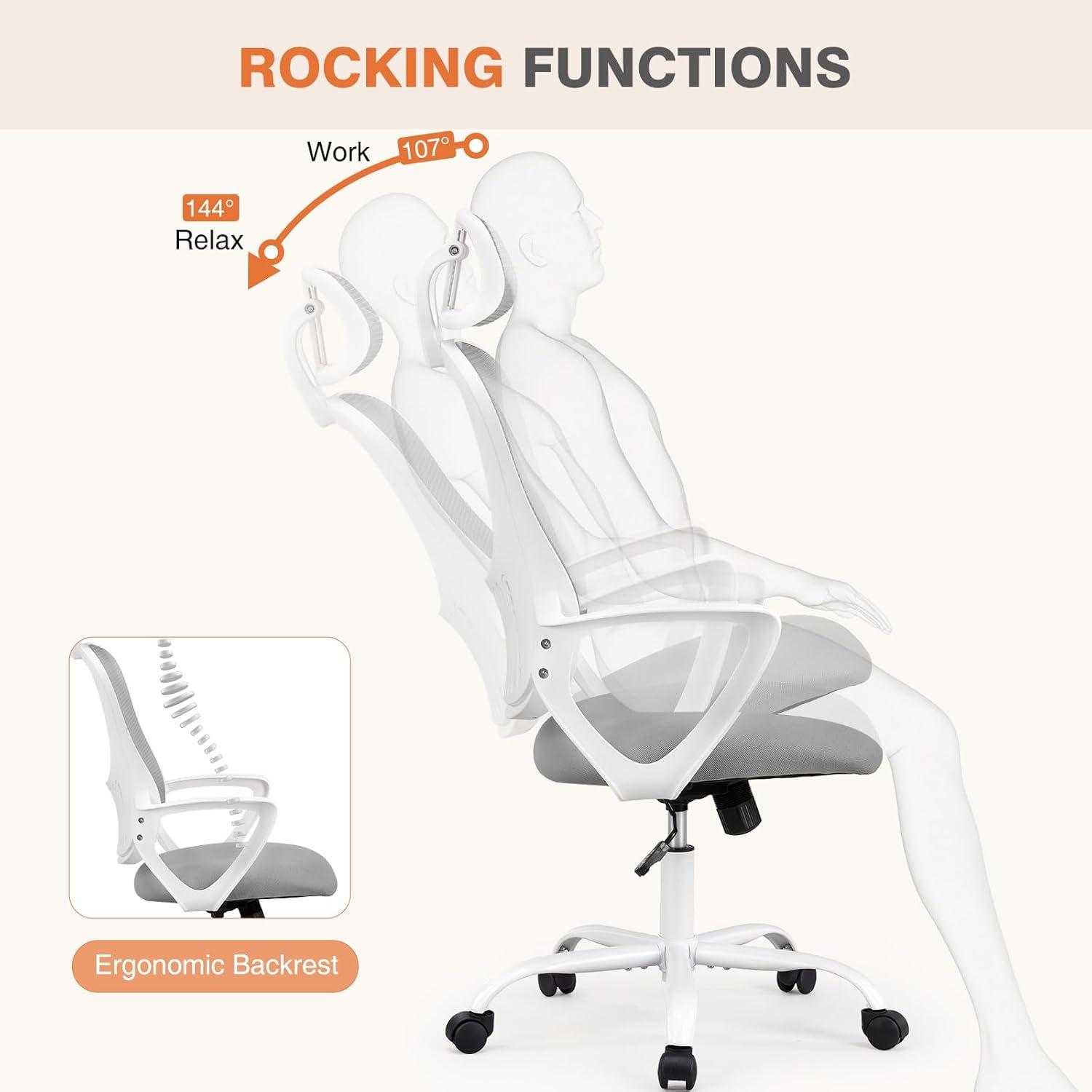 Lorelia Home Office Computer Desk Chair Ergonomic High-Back Mesh Rolling Work Task Chair
