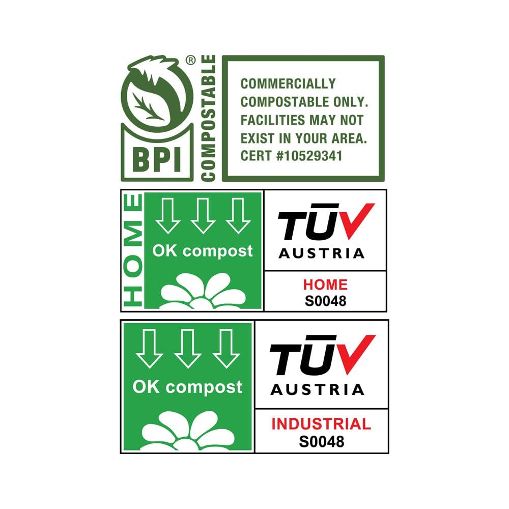 bioMat 35 Gallon Compostable Trash Bags; 30 Count, BPI ASTM D6400; Tear Resistant & Leak Proof Compostable Bags for Kitchen Compost Bin