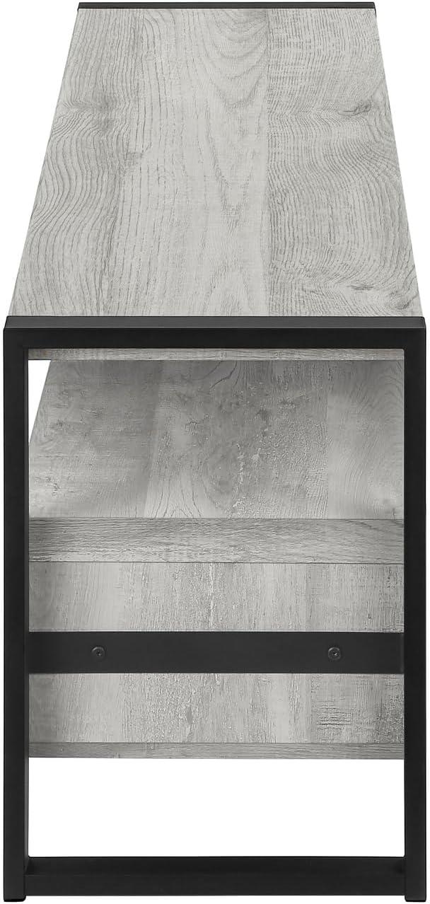 Monarch Specialties Tv Stand 60 Inch Console Media Entertainment Center Storage Drawers Metal Laminate Grey Black Contemporary Modern