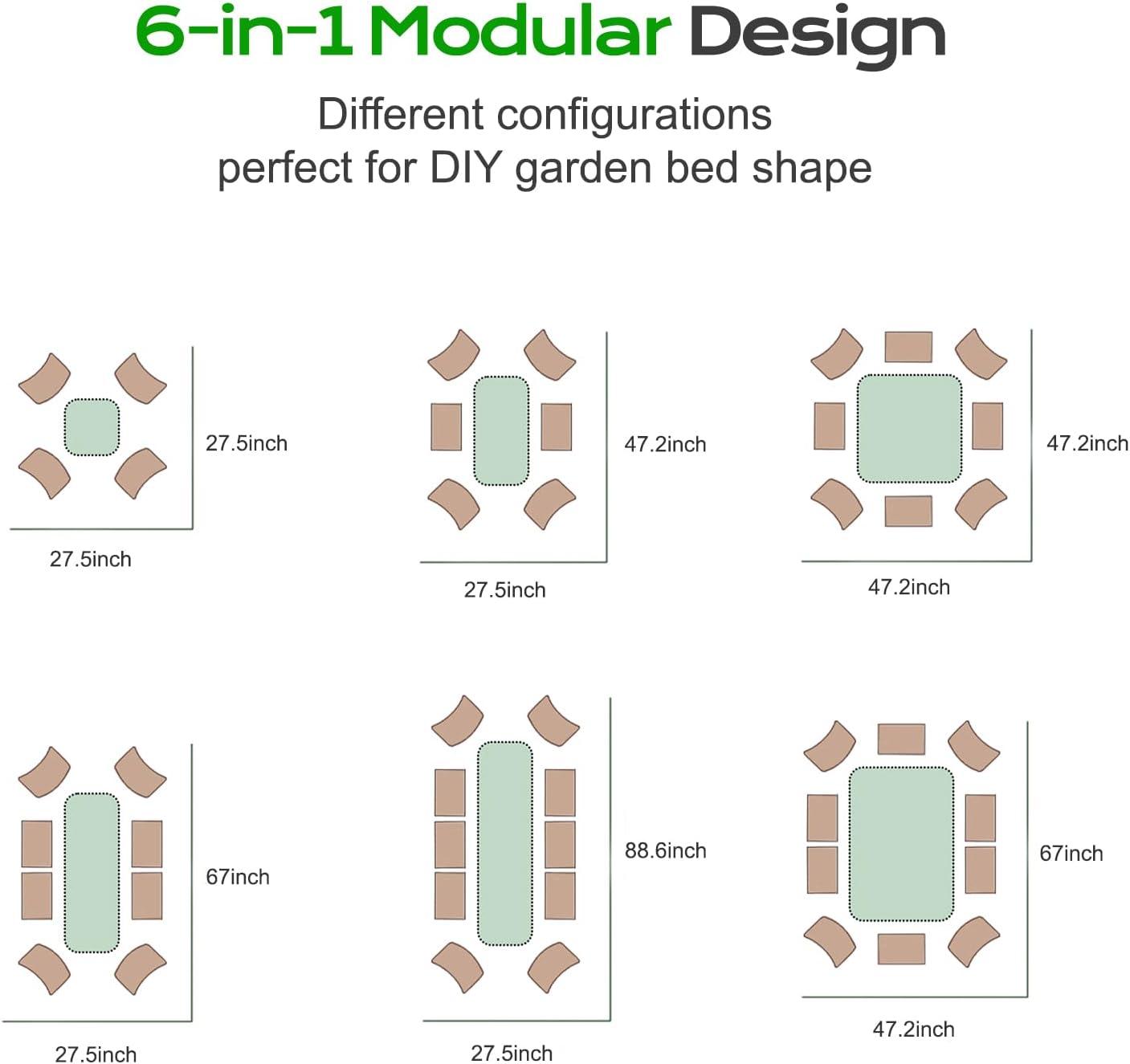 Modular Silver Aluzinc Metal Raised Garden Bed for Outdoor Plants