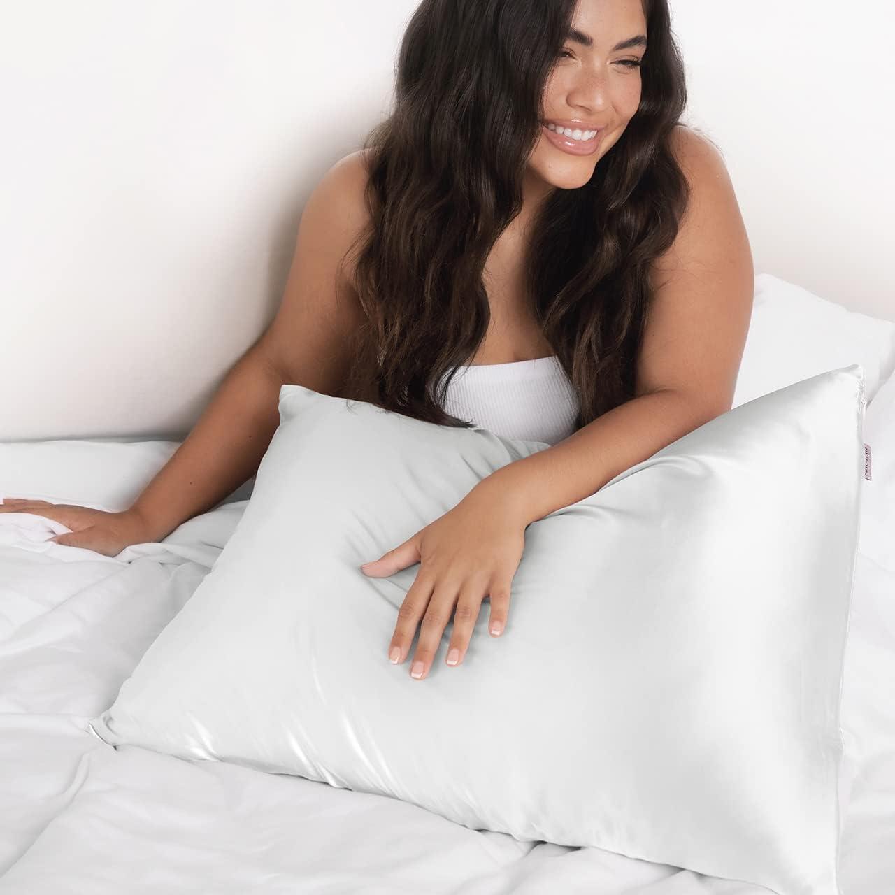 Kitsch 600 Thread Count Satin Pillowcases, King, 2 Count