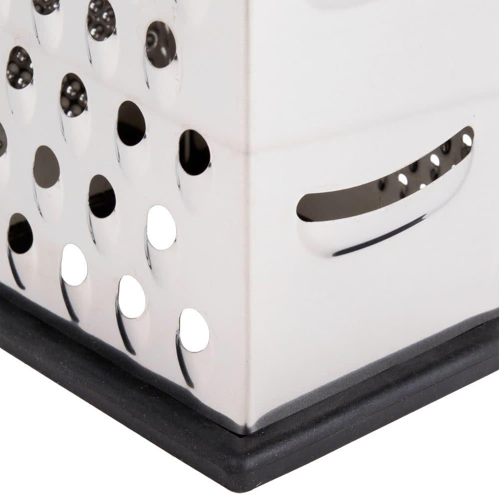 Stainless Steel 4-Sided Box Grater with Plastic Handle