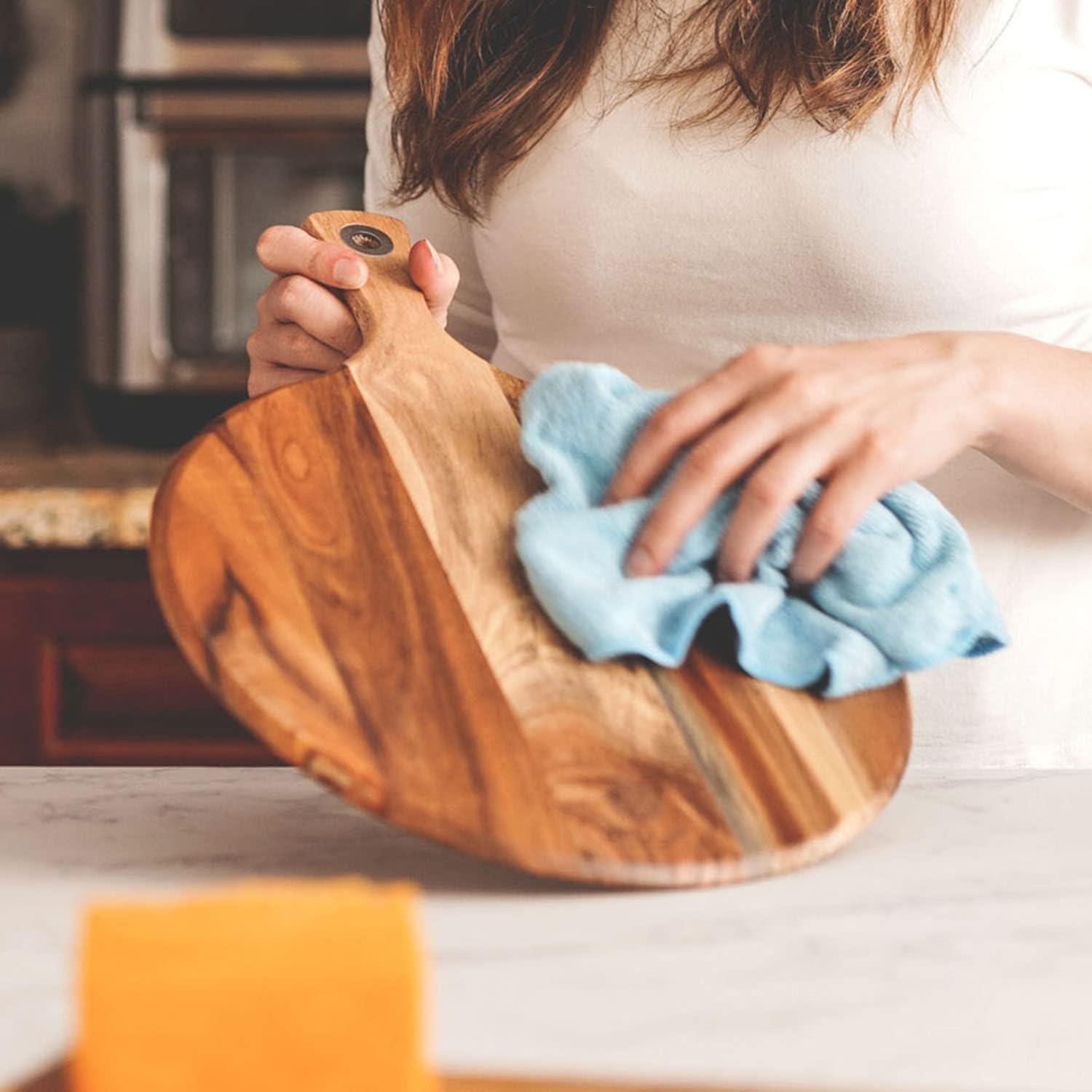 Acacia Wood Pizza Peel,12” Cutting Board, Cheese Paddle Board, Bread and Crackers Platter for Serving and Minor Food Prepare with Handle - 16 x 12 x 0.5 Inch