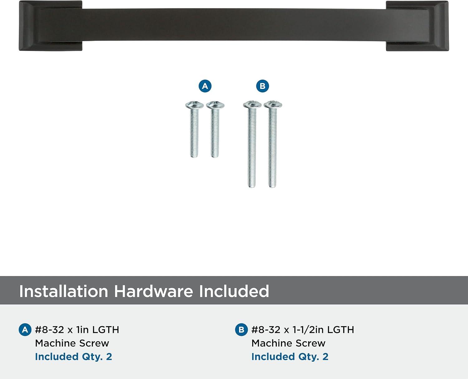 Amerock Candler 6-5/16 inch (160mm) Center-to-Center Black Bronze Cabinet Pull