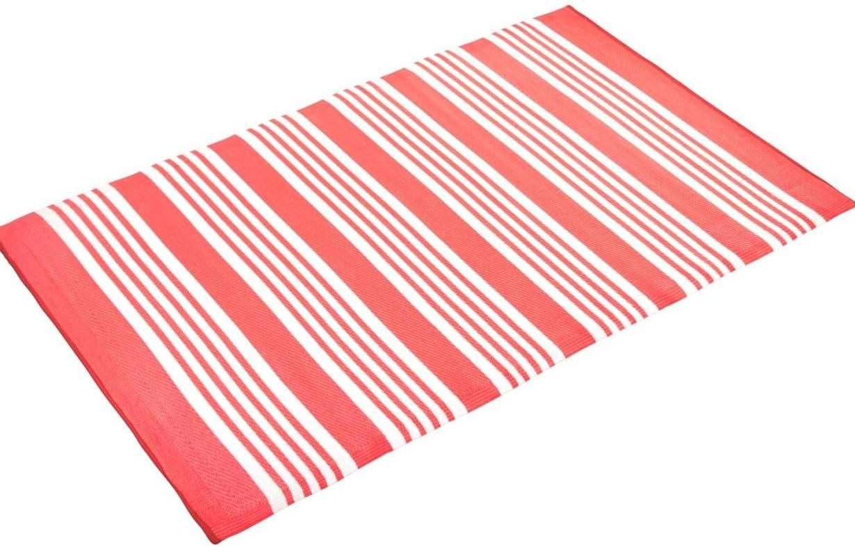 DII Outdoor Rug Collection Reversible Woven Polypropylene Mat, 4x6-Feet, Coral