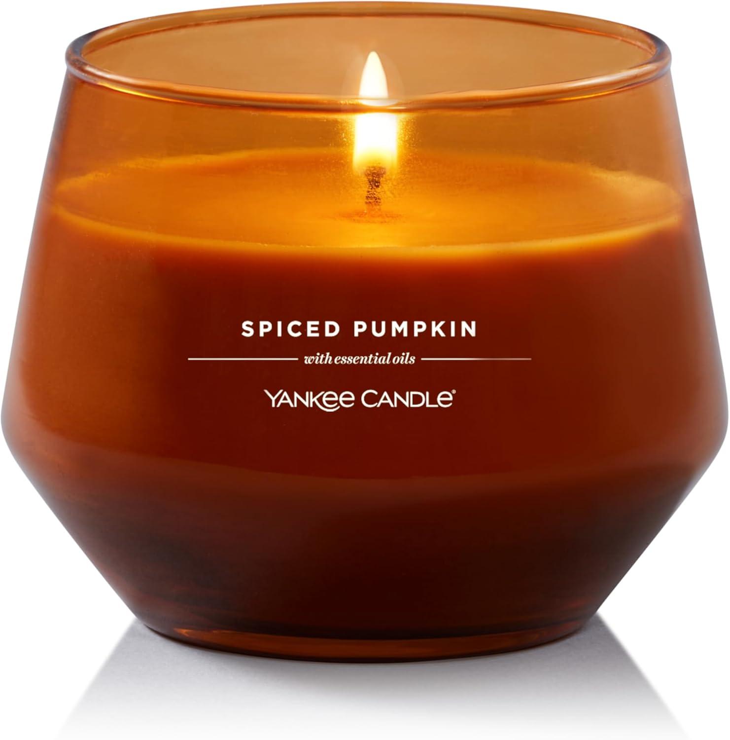 Spiced Pumpkin Essential Oil Soy Wax Candle, 10 oz