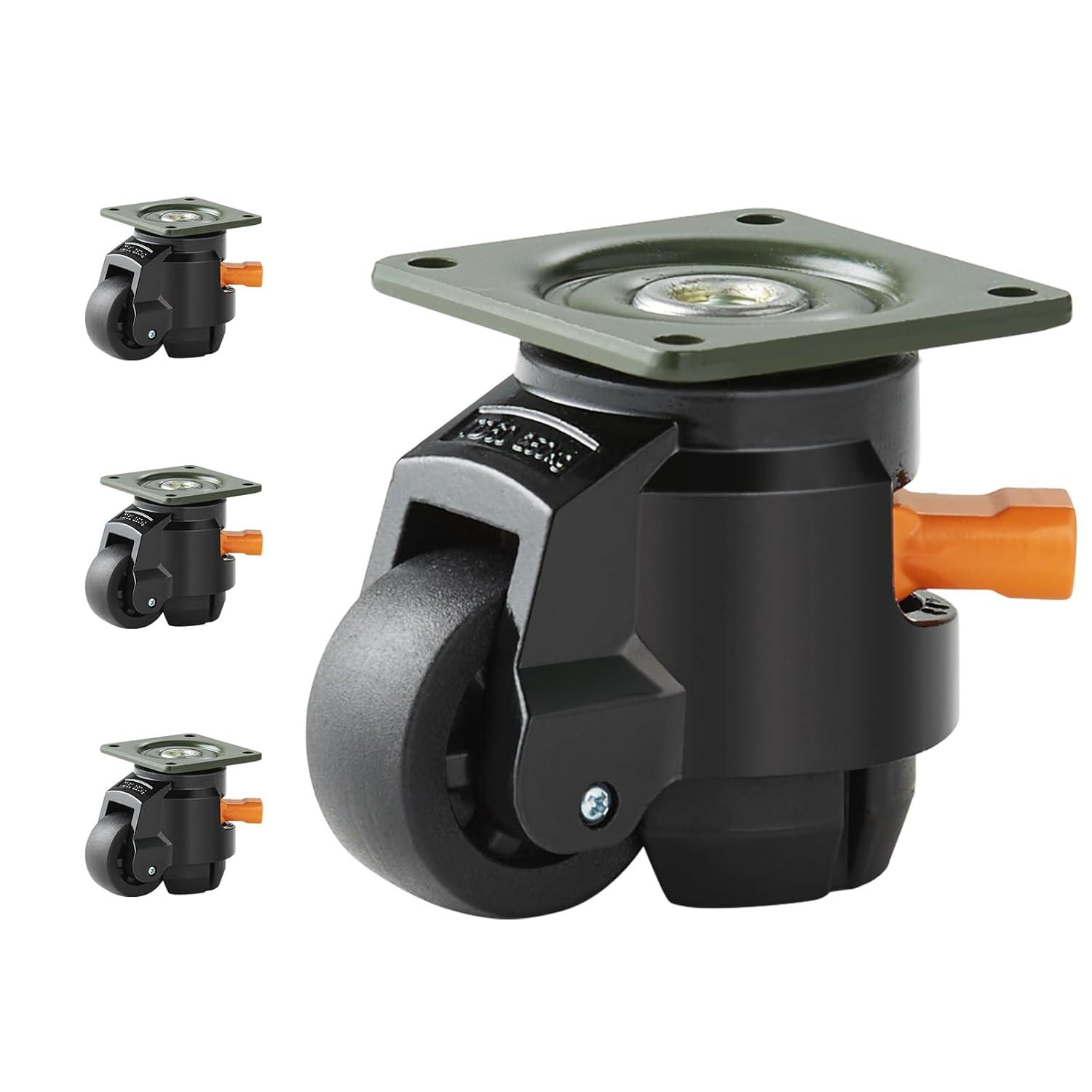 Leveling Casters, Set of 4, 2200 lbs Total Load Capacity (Set of 4)