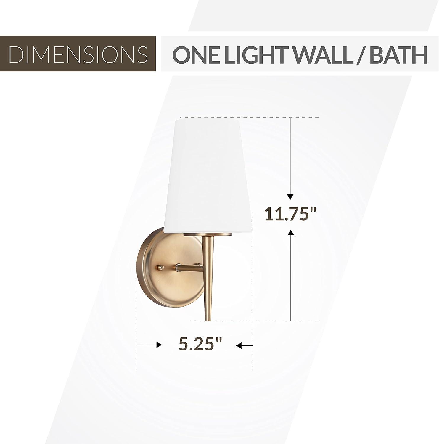 Satin Brass and Opal Glass LED Wall Sconce