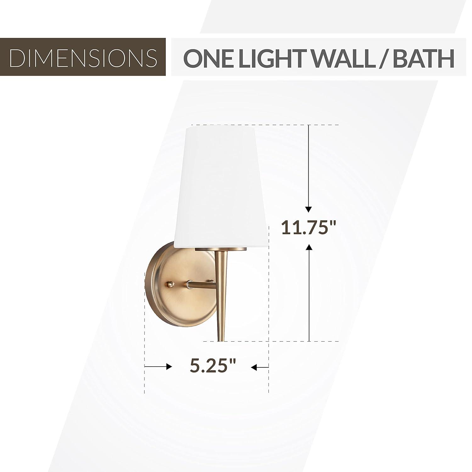 Satin Brass and Opal Glass LED Wall Sconce