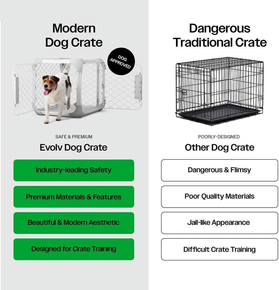 Evolv Modern 2-Door Dog Crate