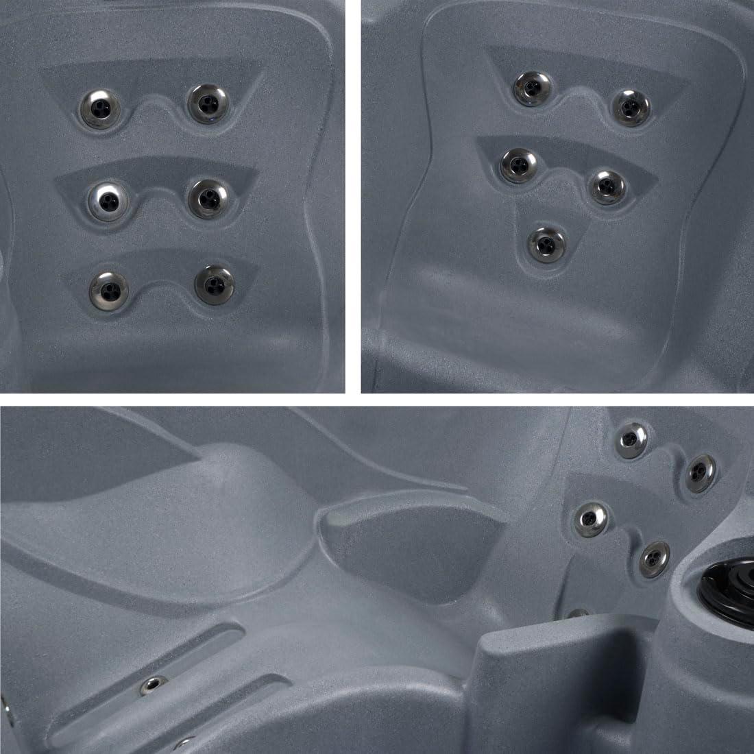 Aqualife® by Strong Spas® Ariana™ 6-Person 30-Jet Lounger Hot Tub Spa with Built-In Ice Bucket, 5 BHP 2-Speed Pump, LED Lighting, 4kW Stainless Steel Heater and Ozonator, Insulated Cover Included & Reviews | Wayfair