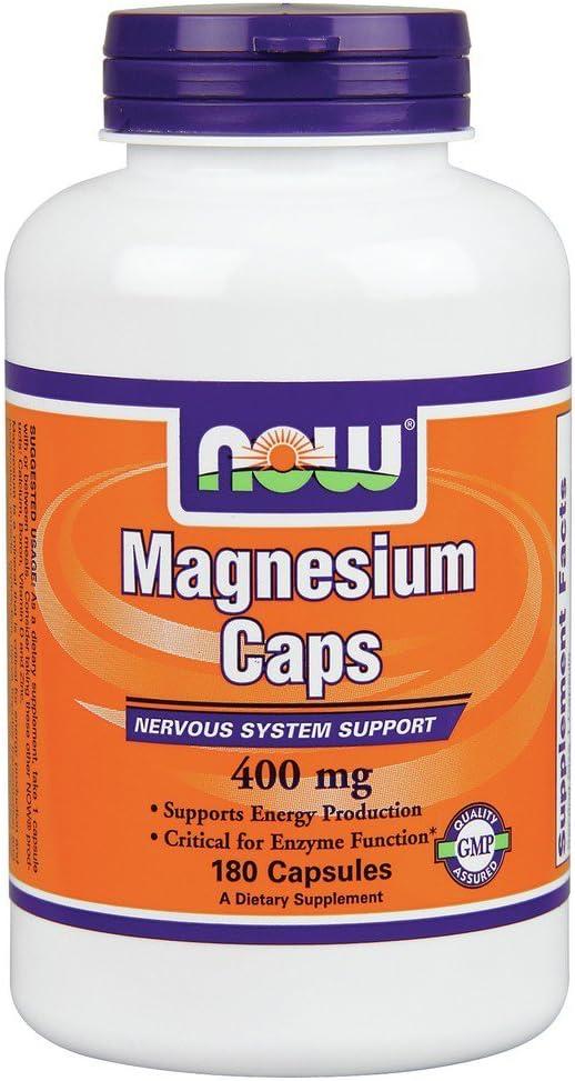 Magnesium Caps by Now Foods  -  180 Capsule