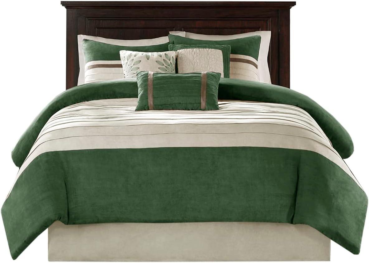 Madison Park Palmer 7 PC Pieced Faux Suede Comforter Set
