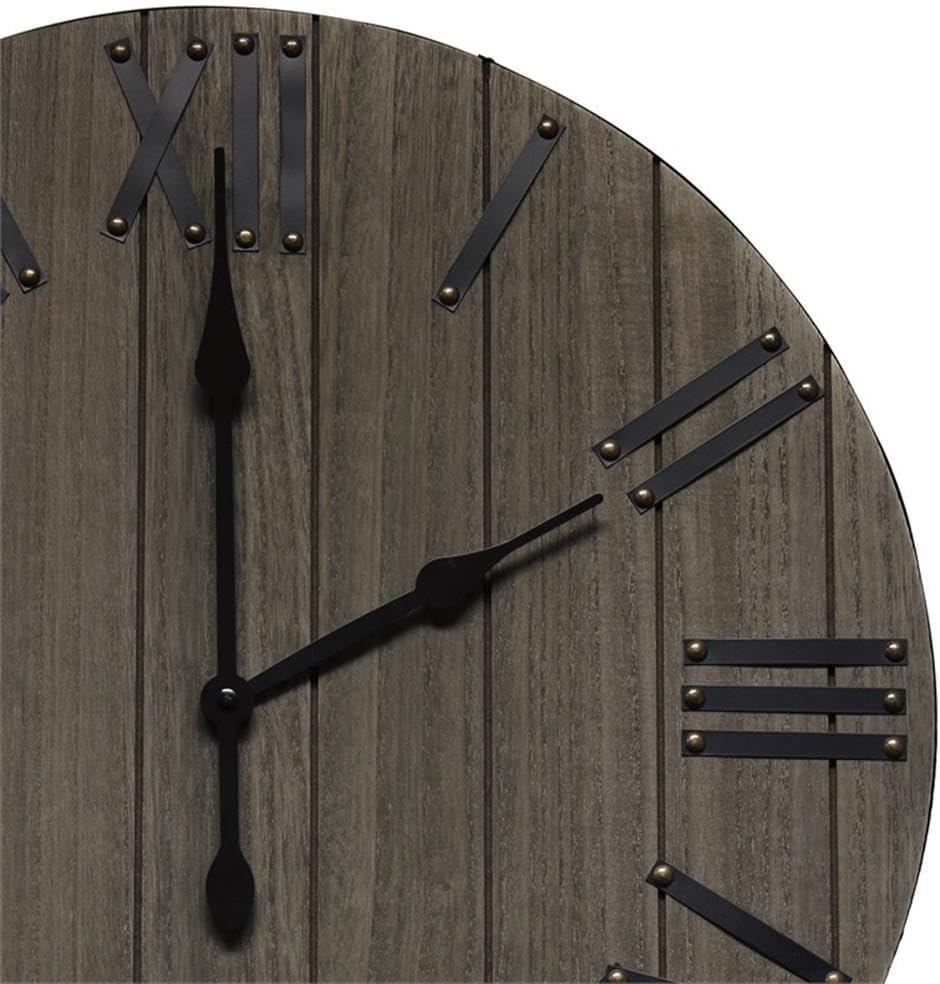 21" Handsome Rustic Farmhouse Wood Wall Clock - Elegant Designs