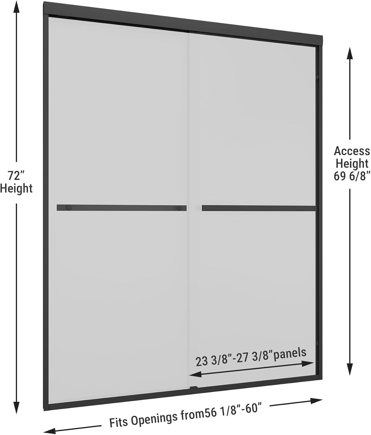 EASTANA Semi-frameless bypass bathroom sliding door AADSH6269LL