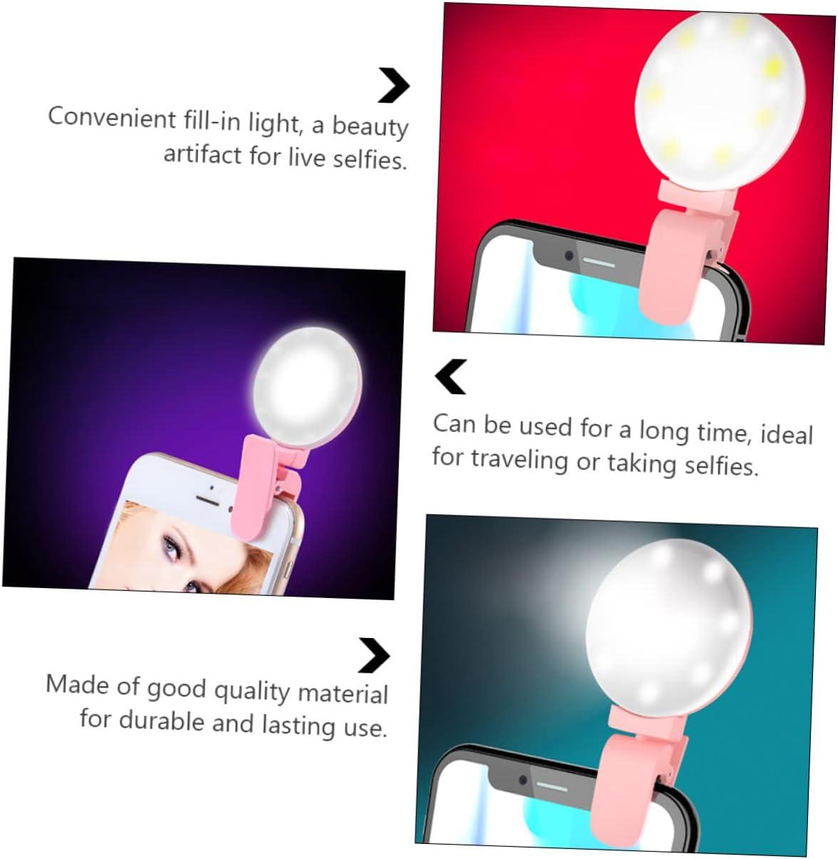 CHILDWEET Clip Brightness Phone Lamp for Streaming Portable Lightweight Design Convenient Clip Easy Use