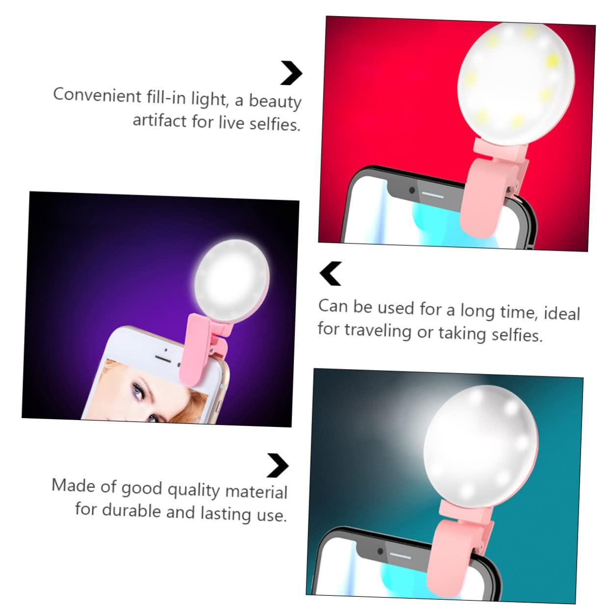 CHILDWEET Mini Selfie Led Light Clip Light for Phone Photography for Streaming and Vlogging Portable Design