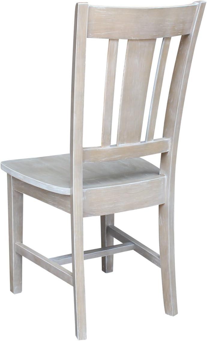 San Remo Slatback Side Chair in Washed Gray Taupe