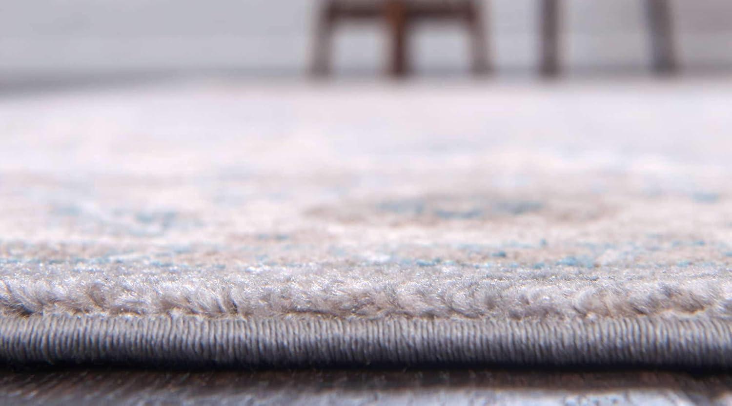 Unique Loom 7' 1 x 10' 0 Gray Salzburg Altstadt Area Rug