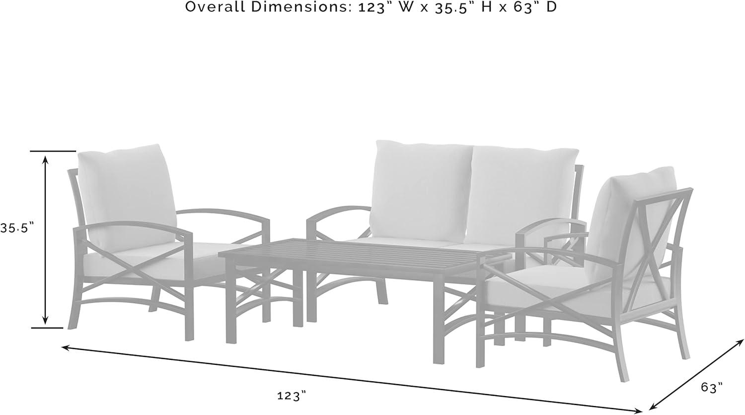 4pc Kaplan Outdoor Seating Set - Crosley