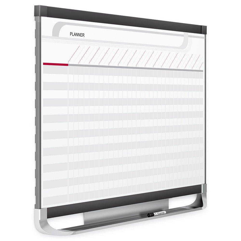 Quartet Prestige 2 Total Erase Project Planner - Wall Mountable - Metal - Graphite (PP32P2)
